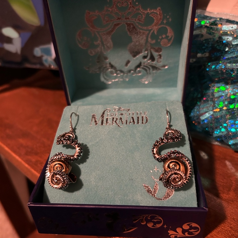 Retired Disney/RockLove The Little Mermaid Silver and Gold Ursula Earrings